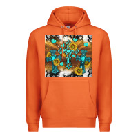 Carrot western crosses and sunflowers Premium Hoodie - TumblerDesignByShophia
