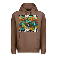 Chestnut western crosses and sunflowers Premium Hoodie - TumblerDesignByShophia
