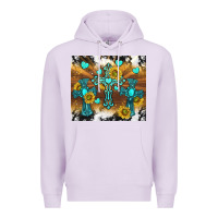 Lilac western crosses and sunflowers Premium Hoodie - TumblerDesignByShophia
