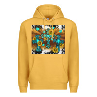 Mustard western crosses and sunflowers Premium Hoodie - TumblerDesignByShophia