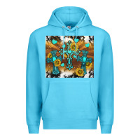 Ocean Blue western crosses and sunflowers Premium Hoodie - TumblerDesignByShophia