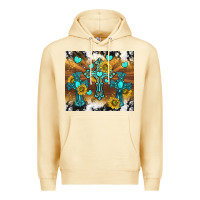 Pina Colada western crosses and sunflowers Premium Hoodie - TumblerDesignByShophia
