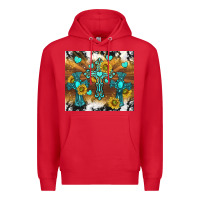Red western crosses and sunflowers Premium Hoodie - TumblerDesignByShophia