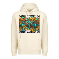 Sandshell western crosses and sunflowers Premium Hoodie - TumblerDesignByShophia