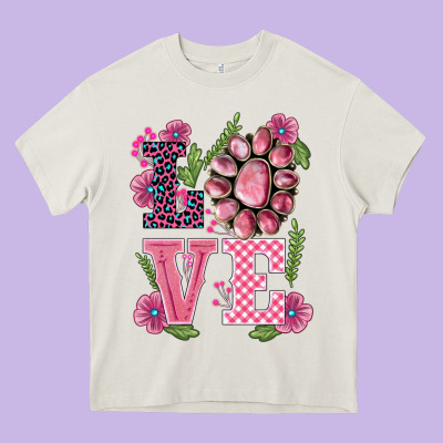 Walentine's Day Love Gemstones Heavy Core Tee Designed By Barkaloodesign