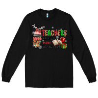 Black teachers always make the nice list Long Sleeve Tee - MaliasSmallBusiness