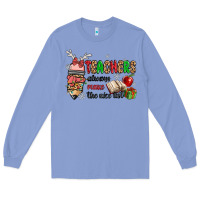 Colony Blue teachers always make the nice list Long Sleeve Tee - MaliasSmallBusiness