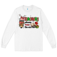 White teachers always make the nice list Long Sleeve Tee - MaliasSmallBusiness