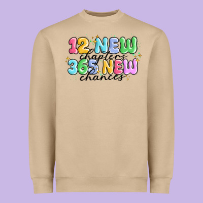 12 New Chapter 365 New Chances Heavyweight Sweatshirt Designed By Maliassmallbusiness