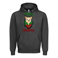 Charcoal Heather Merry Christmas Cat Zipper Hoodie - Bettercallsaul