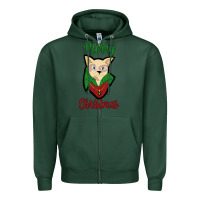 Sports Green Merry Christmas Cat Zipper Hoodie - Bettercallsaul