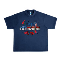 Navy happy memorial day Urban Heavy Tee - MaliasSmallBusiness