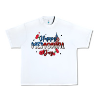 White happy memorial day Urban Heavy Tee - MaliasSmallBusiness