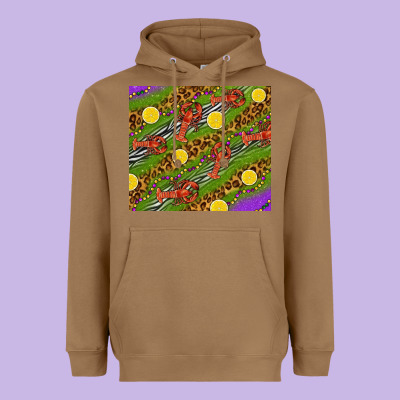 Mardi Gras Crabs And Lemons Tumbler Heavyweight Hoodie Designed By Howdyjamesfarm
