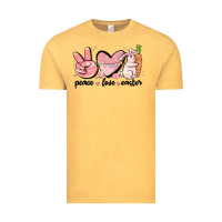 Vintage Mustard peace love easter Vintage Tee - MaliasSmallBusiness