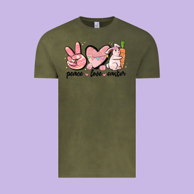 Peace Love Easter Vintage Tee Designed By Maliassmallbusiness