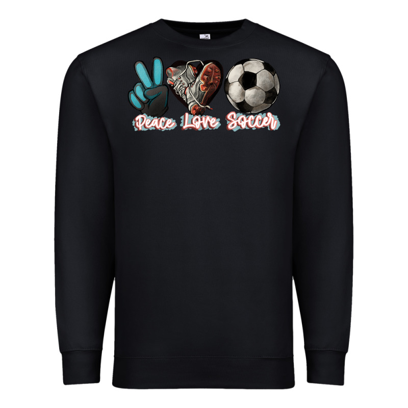 Peace Love Soccer Premium Sweatshirt by HowdyJamesFarm | Teevron