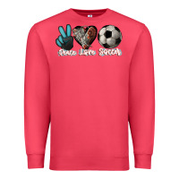 Cardinal Peace love Soccer Premium Sweatshirt - HowdyJamesFarm