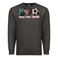 Smoke Peace love Soccer Premium Sweatshirt - HowdyJamesFarm