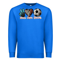 True Royal Peace love Soccer Premium Sweatshirt - HowdyJamesFarm