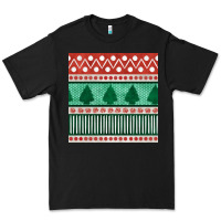 Black christmas trees hand drawn seamless pattern Premium Tee - BundleAndBundleShop