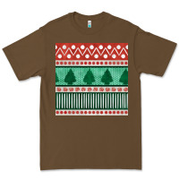 Cacao christmas trees hand drawn seamless pattern Premium Tee - BundleAndBundleShop