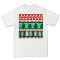 White christmas trees hand drawn seamless pattern Premium Tee - BundleAndBundleShop