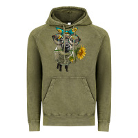 Vintage Olive cute hempshire sheep with eyeglasses Vintage Hoodie - LillyAllenDesigns