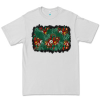 Christmas Gift Box And Leopard Background Premium Tee | Teevron