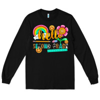 Black hello second grade Long Sleeve Tee - NancyCooperArtShop