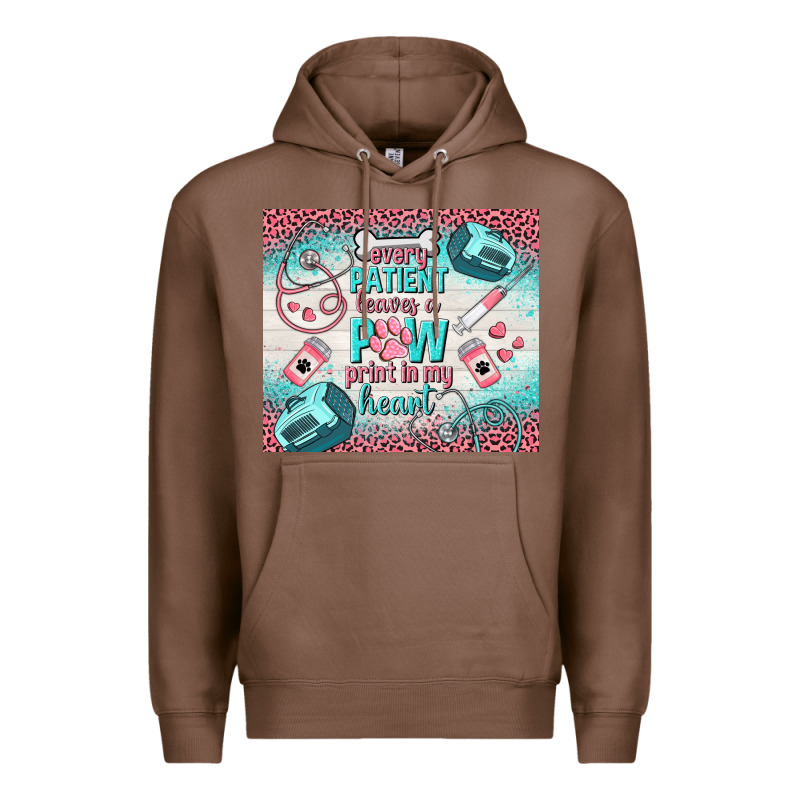 Every Patient Leaves A Paw Print In My Heart Premium Hoodie by TumblerDesignByShophia | Teevron