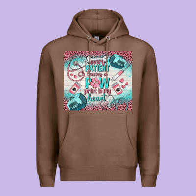 Every Patient Leaves A Paw Print In My Heart Premium Hoodie Designed By Tumblerdesignbyshophia