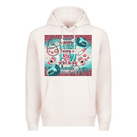 Pale Pink every patient leaves a paw print in my heart Premium Hoodie - TumblerDesignByShophia