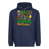 Navy Mardi Gras drinking team Heavyweight Hoodie - HowdyJamesFarm