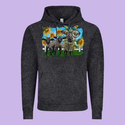 Cute Hempshire Sheep Family Vintage Hoodie Designed By Lillyallendesigns