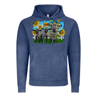 Vintage Denim cute hempshire sheep family Vintage Hoodie - LillyAllenDesigns
