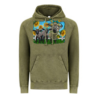 Vintage Olive cute hempshire sheep family Vintage Hoodie - LillyAllenDesigns