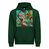 Forest Green faith coffee cup and cross with leopard and roses seamless pattern bbs Urban Hoodie - BundleAndBundleShop