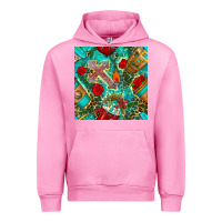 Fuchsia Pink faith coffee cup and cross with leopard and roses seamless pattern bbs Urban Hoodie - BundleAndBundleShop