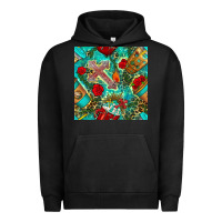 Pigment Black faith coffee cup and cross with leopard and roses seamless pattern bbs Urban Hoodie - BundleAndBundleShop