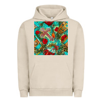 Pigment French Oak faith coffee cup and cross with leopard and roses seamless pattern bbs Urban Hoodie - BundleAndBundleShop