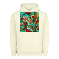 Pigment Pistachio faith coffee cup and cross with leopard and roses seamless pattern bbs Urban Hoodie - BundleAndBundleShop