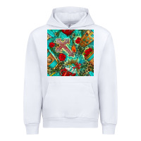 White faith coffee cup and cross with leopard and roses seamless pattern bbs Urban Hoodie - BundleAndBundleShop