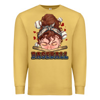 Antique Gold Messy bun Baseball Premium Sweatshirt - HowdyJamesFarm