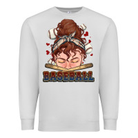 Dove Grey Messy bun Baseball Premium Sweatshirt - HowdyJamesFarm