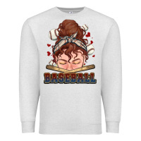 Oatmeal Heather Messy bun Baseball Premium Sweatshirt - HowdyJamesFarm