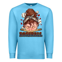 Ocean Blue Messy bun Baseball Premium Sweatshirt - HowdyJamesFarm