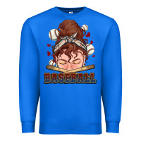 True Royal Messy bun Baseball Premium Sweatshirt - HowdyJamesFarm