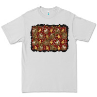 Christmas Gingerbread Man And House Background Premium Tee | Teevron