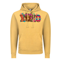 Vintage Mustard xoxo valentine's day highland cow Vintage Hoodie - Jasminsmagicworld